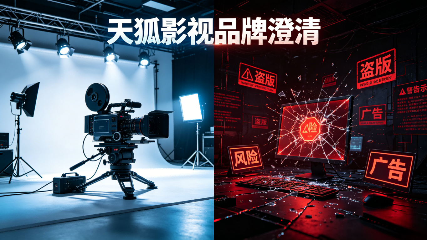 天狐影视品牌正式澄清：正规影视摄制服务，并非第三方盗版追剧聚合平台